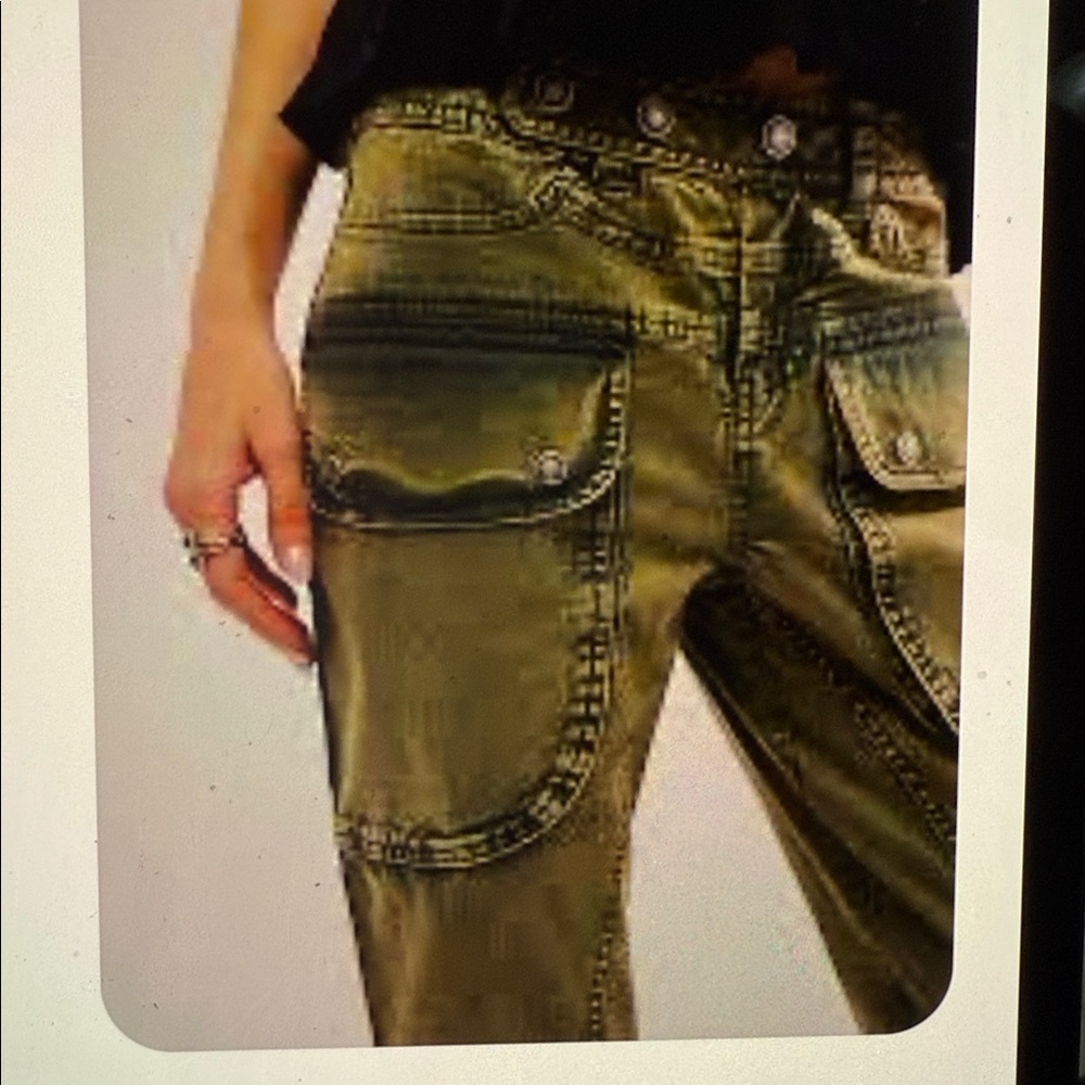 Free People We The Free Hot In It Moto Pants. NWT. Army green